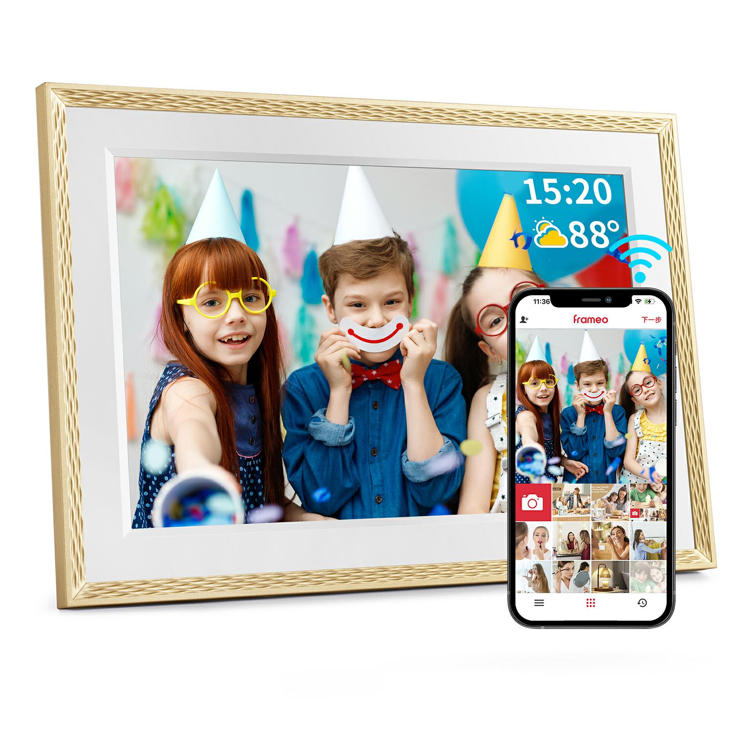 Digital Photo Frame Wifi - Cadre photo numérique Frameo 10,1 pouces,