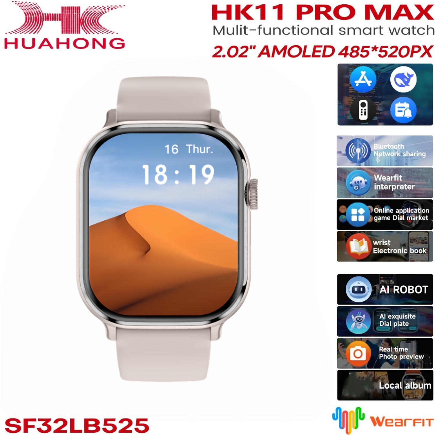 Electronics Quiz - Montre connectée originale HK11 Pro MAX,