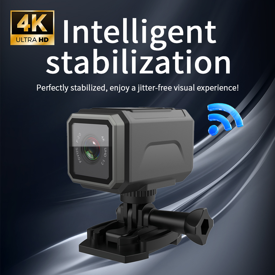 Action Camera 4K - Caméra d'action 4K EIS 125 °