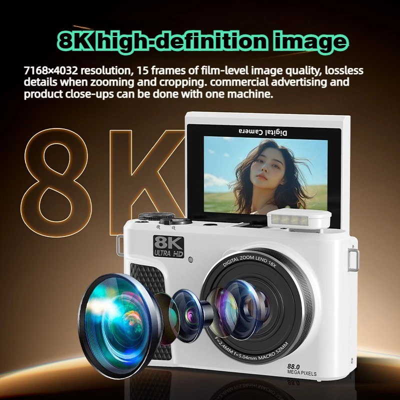 Caméra numérique WD300 8K, cam - Digital Photo Frame Wifi avis et prix