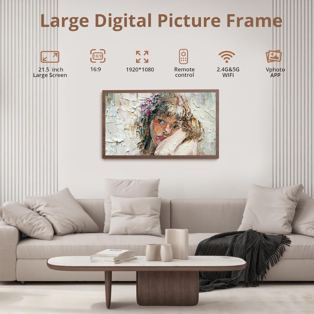 JHZ pour NOUVEAU Grand Cadre P - Digital Photo Frame Wifi avis et prix