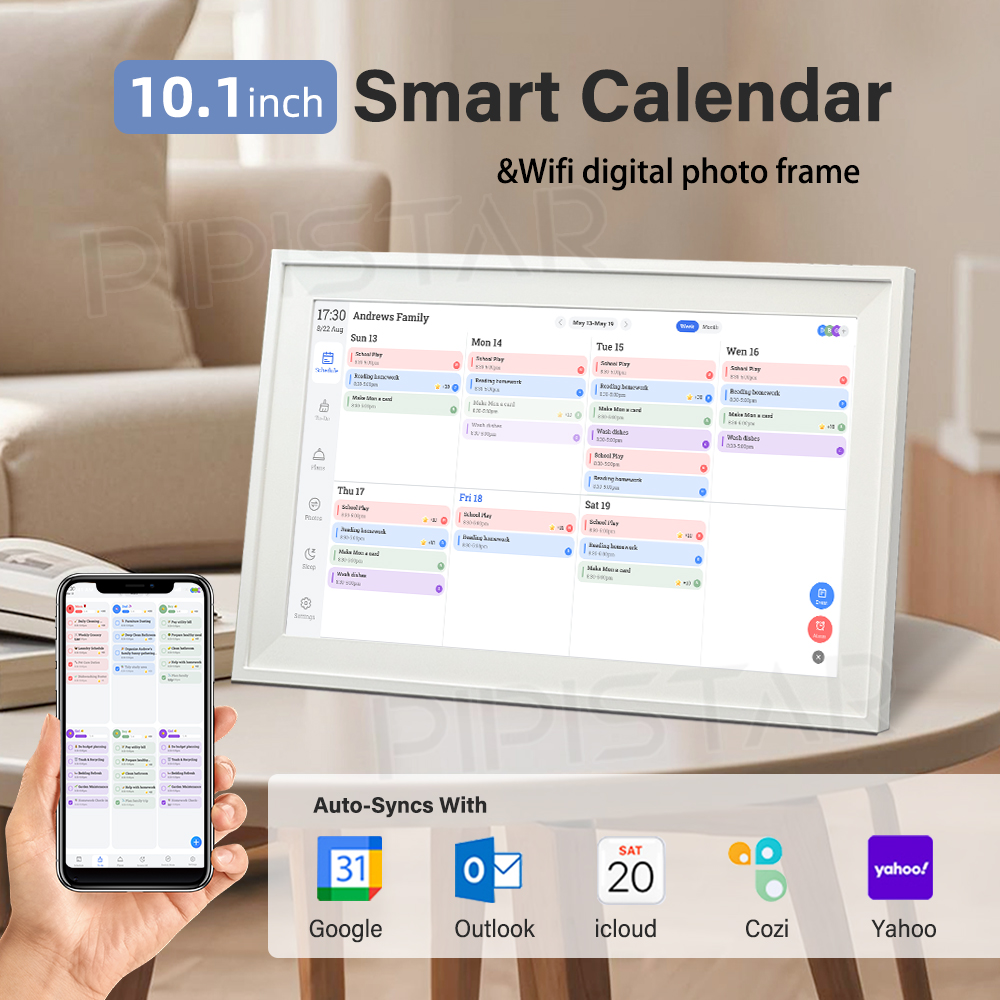 Calendrier numérique intellige - Digital Photo Frame Wifi avis et prix